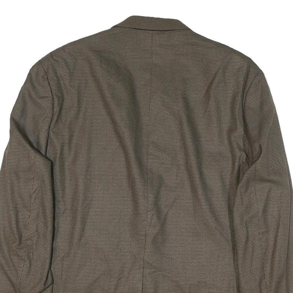 LAUREN RALPH LAUREN Mens Brown Wool Blend Blazer Jacket L Checked Stylish