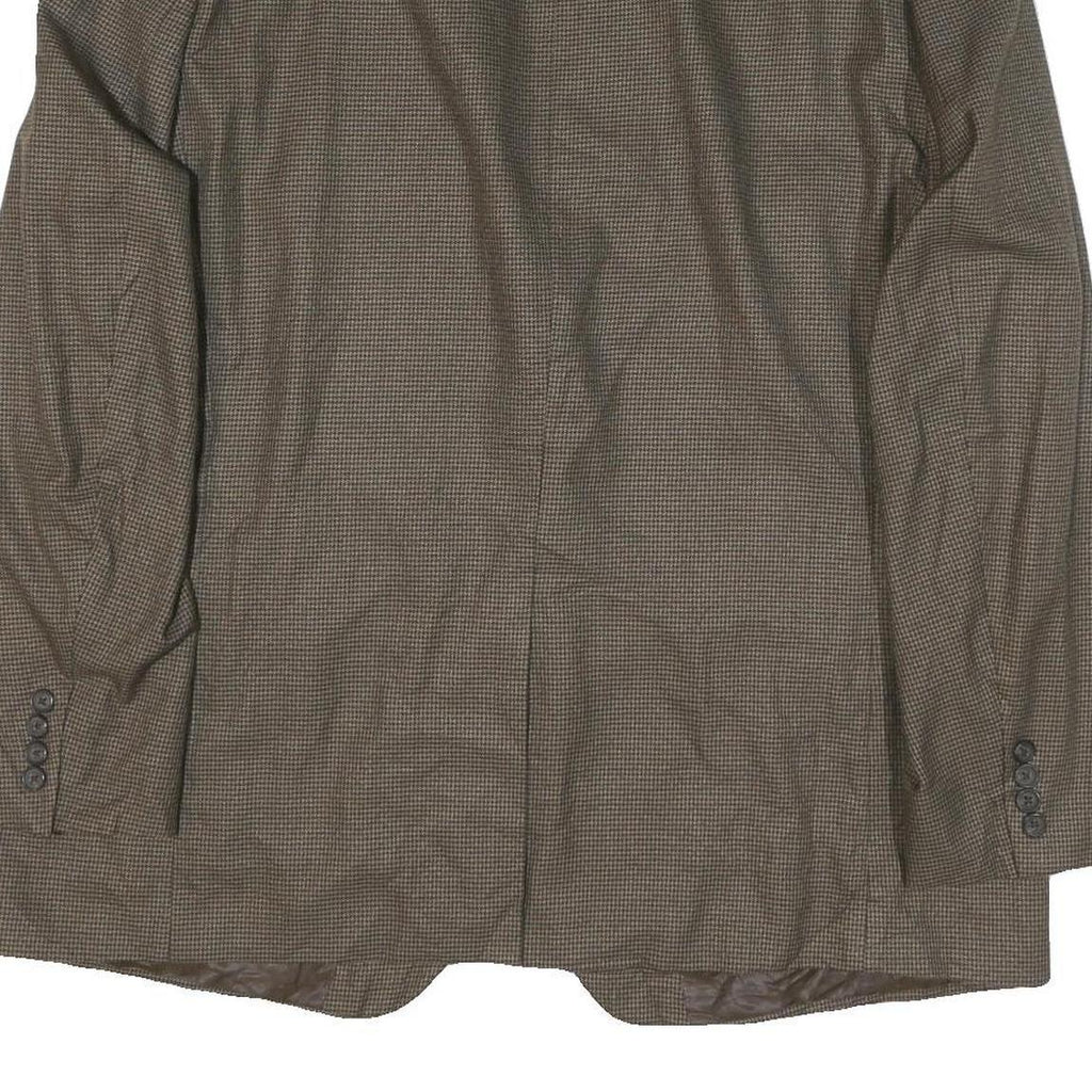 LAUREN RALPH LAUREN Mens Brown Wool Blend Blazer Jacket L Checked Stylish