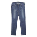 LEVI'S Womens Slim Blue Denim Jeans W31 L34 Stretch Cotton Blend Zip Fastening