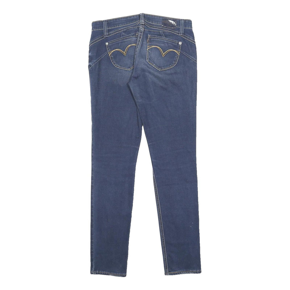 LEVI'S Womens Slim Blue Denim Jeans W31 L34 Stretch Cotton Blend Zip Fastening