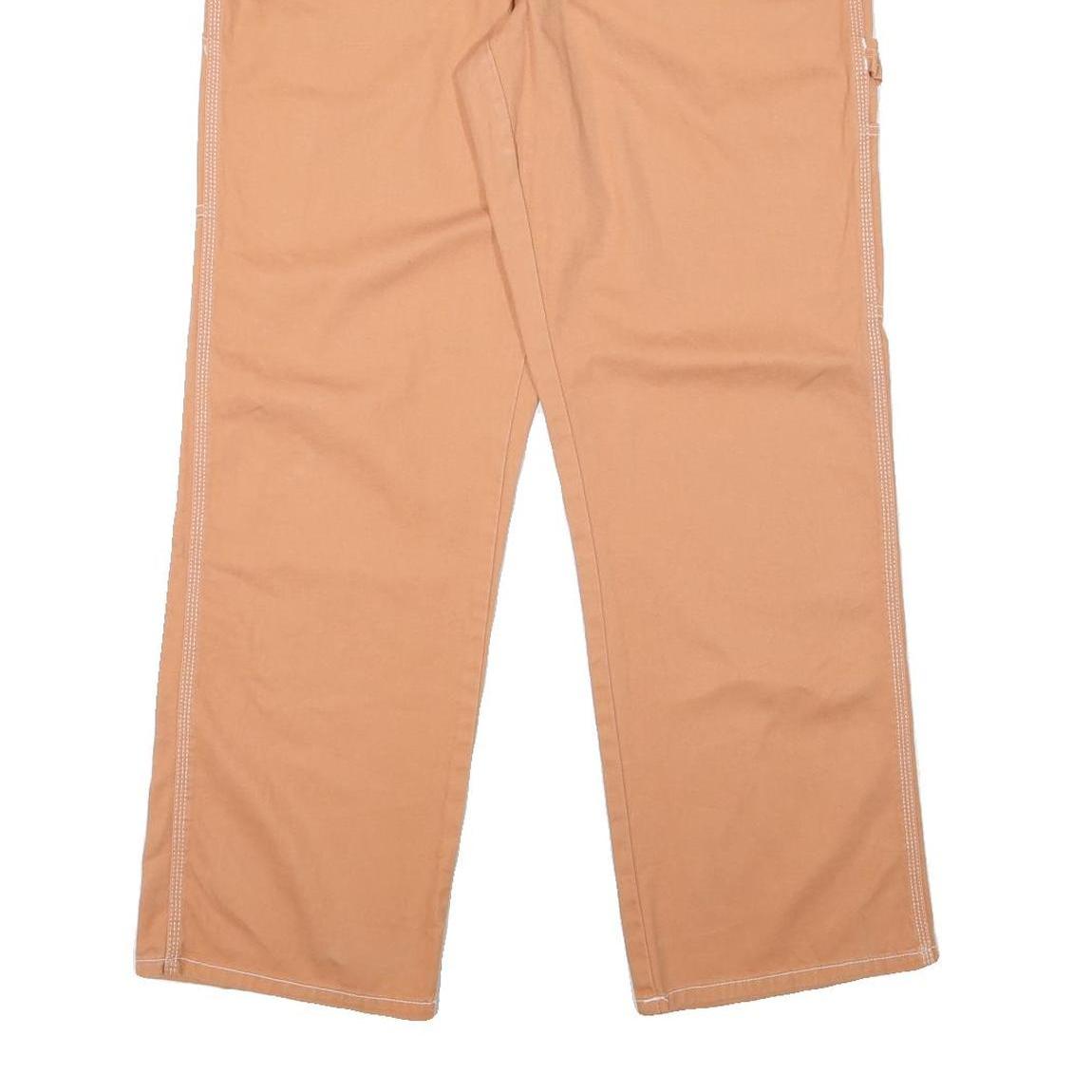 DICKIES Womens Cotton Blend Beige Regular Straight Trousers W33 L30 Workwear