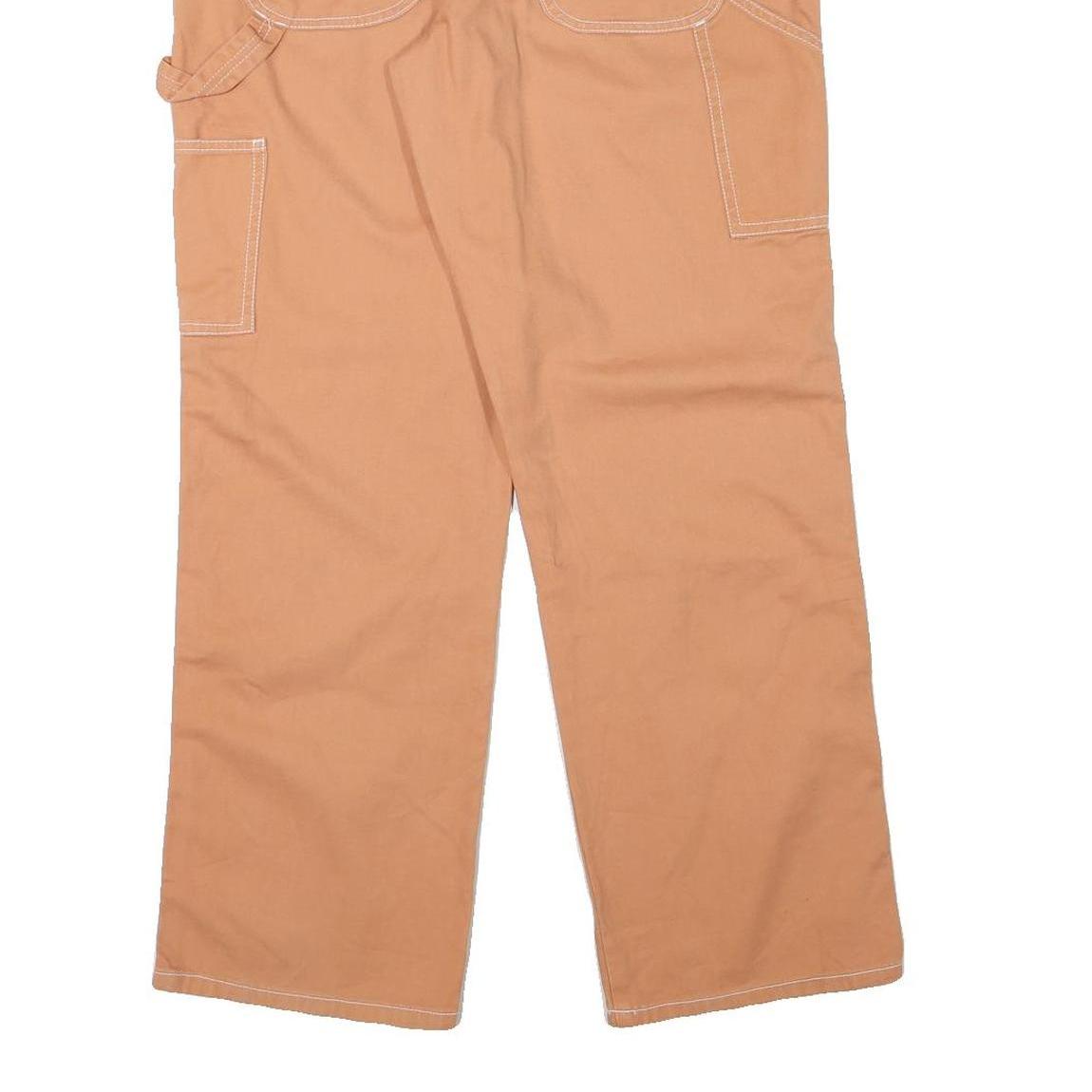 DICKIES Womens Cotton Blend Beige Regular Straight Trousers W33 L30 Workwear