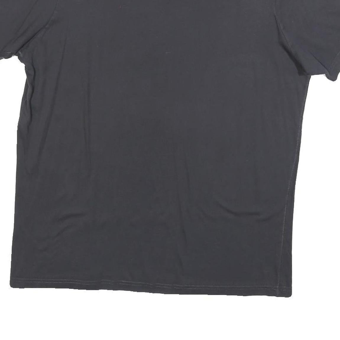 ENERGIE Womens Black Graphic T-Shirt XL Short Sleeve Round Neck Cotton Blend