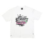 NARKOTIC Mens White Graphic T-Shirt L Short Sleeve Crew Neck Cotton Blend