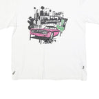 NARKOTIC Mens White Graphic T-Shirt L Short Sleeve Crew Neck Cotton Blend