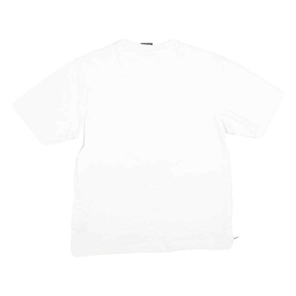 NARKOTIC Mens White Graphic T-Shirt L Short Sleeve Crew Neck Cotton Blend