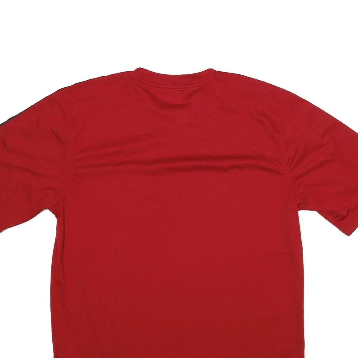 ADIDAS Mens Red Crew Neck Short Sleeve T-Shirt L Athletic Sportswear Casual