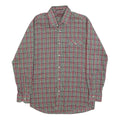 LEVI'S Mens Red & Green Check Shirt S Classic Cotton Blend Long Sleeve Button