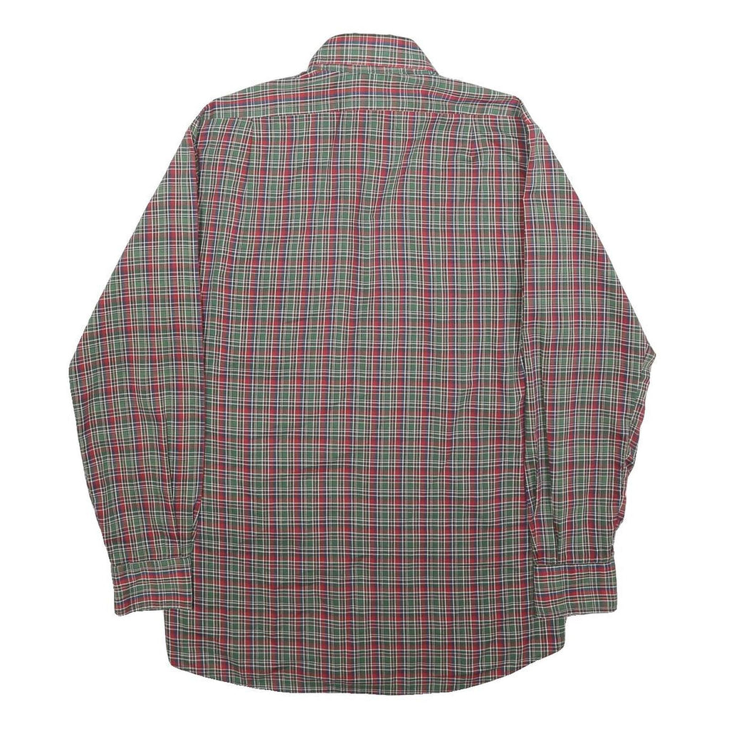 LEVI'S Mens Red & Green Check Shirt S Classic Cotton Blend Long Sleeve Button