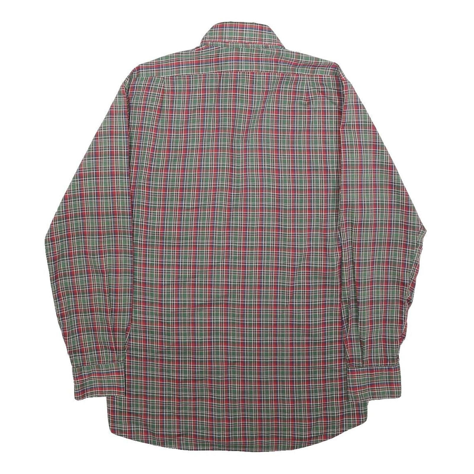 LEVI'S Mens Red & Green Check Shirt S Classic Cotton Blend Long Sleeve Button