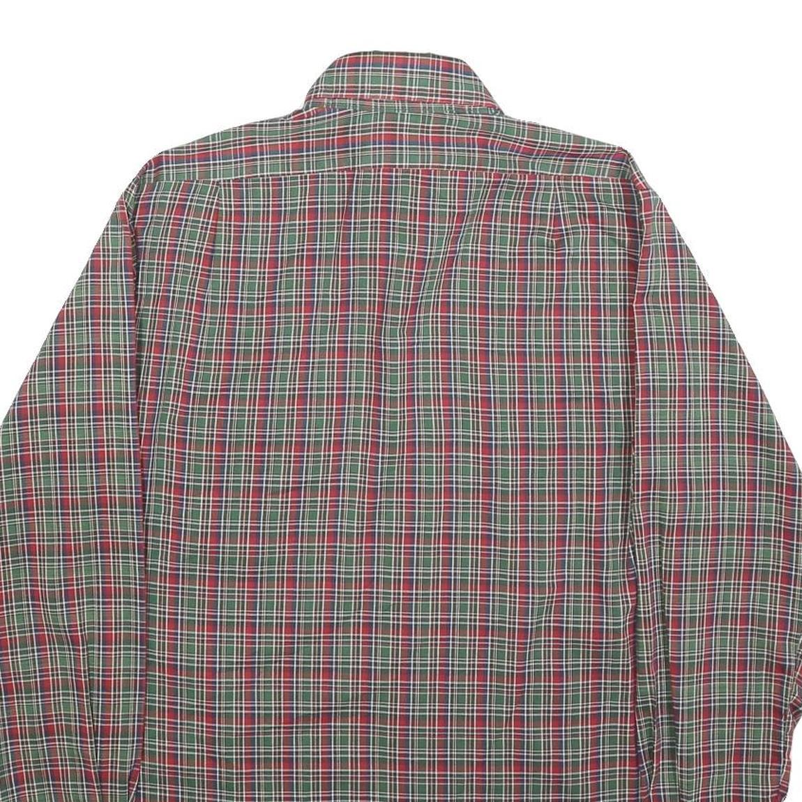 LEVI'S Mens Red & Green Check Shirt S Classic Cotton Blend Long Sleeve Button