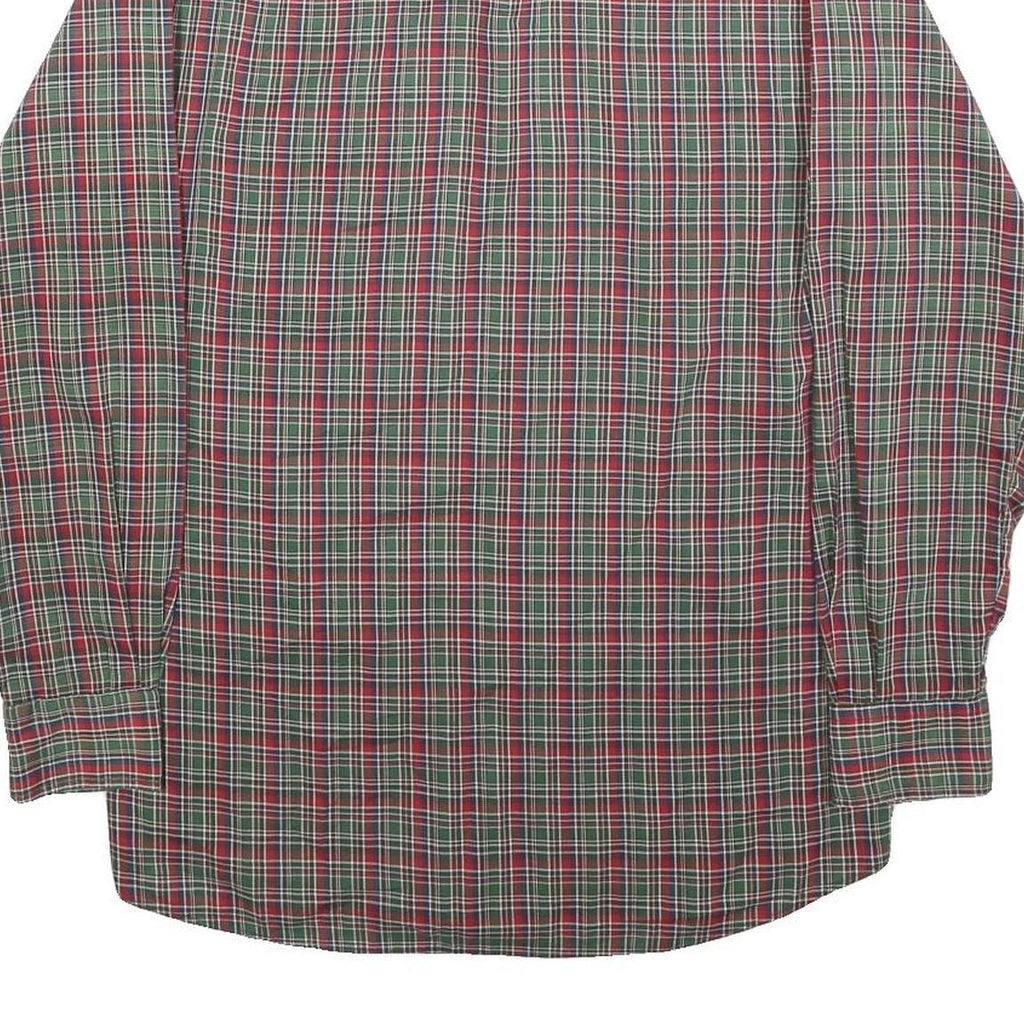 LEVI'S Mens Red & Green Check Shirt S Classic Cotton Blend Long Sleeve Button