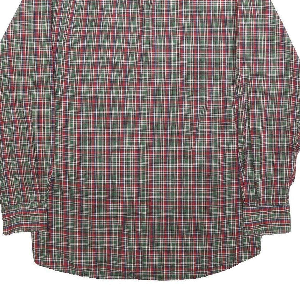 LEVI'S Mens Red & Green Check Shirt S Classic Cotton Blend Long Sleeve Button