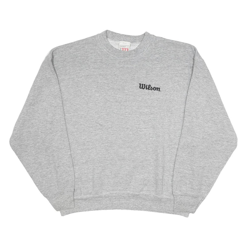 WILSON Womens Grey Sweatshirt Crew Neck L Cotton Blend Casual Pullover