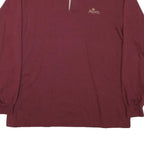 OUTER BANKS Mens Maroon & Beige Long Sleeve Plain XL Polo Shirt Aspen Logo