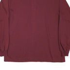 OUTER BANKS Mens Maroon & Beige Long Sleeve Plain XL Polo Shirt Aspen Logo