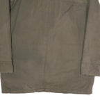 CHEROKEE Mens Green Cotton Jacket L Button Plain Casual Classic Three Pocket