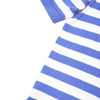 TOMMY HILFIGER Mens Blue & White Striped Short Sleeve Polo Shirt XL Cotton Blend