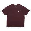 CARHARTT Mens Maroon Pocket T-Shirt XL Short Sleeve Crew Neck Classic Cotton