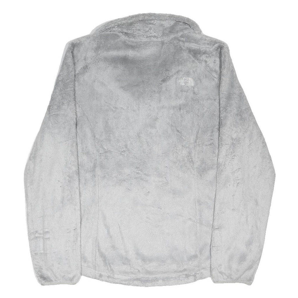 THE NORTH FACE Womens White Jacket L Polyester Blend Zip Fleece Outdoor Casual