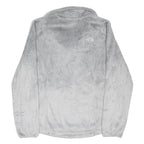 THE NORTH FACE Womens White Jacket L Polyester Blend Zip Fleece Outdoor Casual