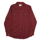 WRANGLER Mens Maroon Shirt S Casual Cotton Long Sleeve Button Down