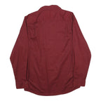 WRANGLER Mens Maroon Shirt S Casual Cotton Long Sleeve Button Down