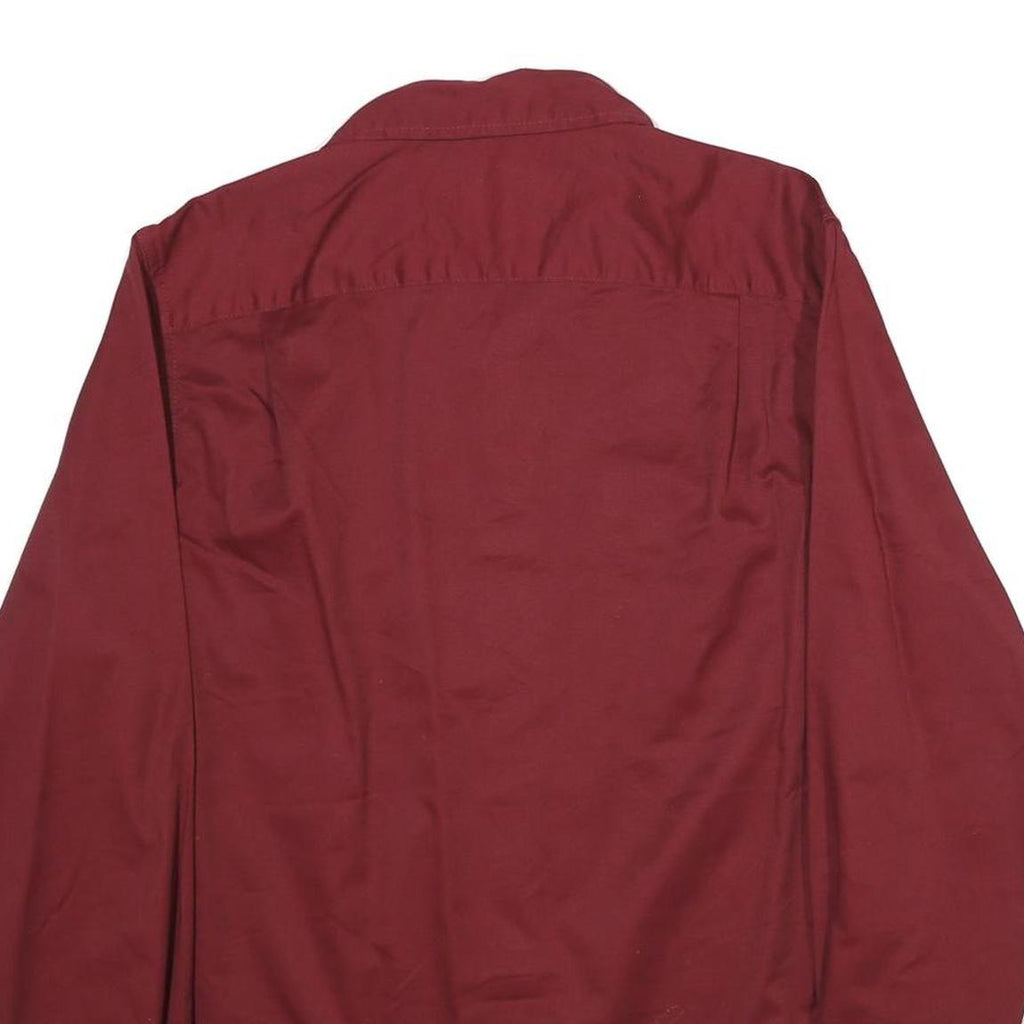 WRANGLER Mens Maroon Shirt S Casual Cotton Long Sleeve Button Down