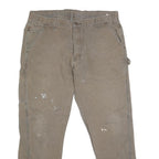 DICKIES Mens Regular Fit Brown Denim W40 L31 Workwear Zip Closure Jeans