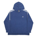 ADIDAS Mens Blue Pullover Hoodie 2XL Cotton Blend Sports Casual Sweatshirt