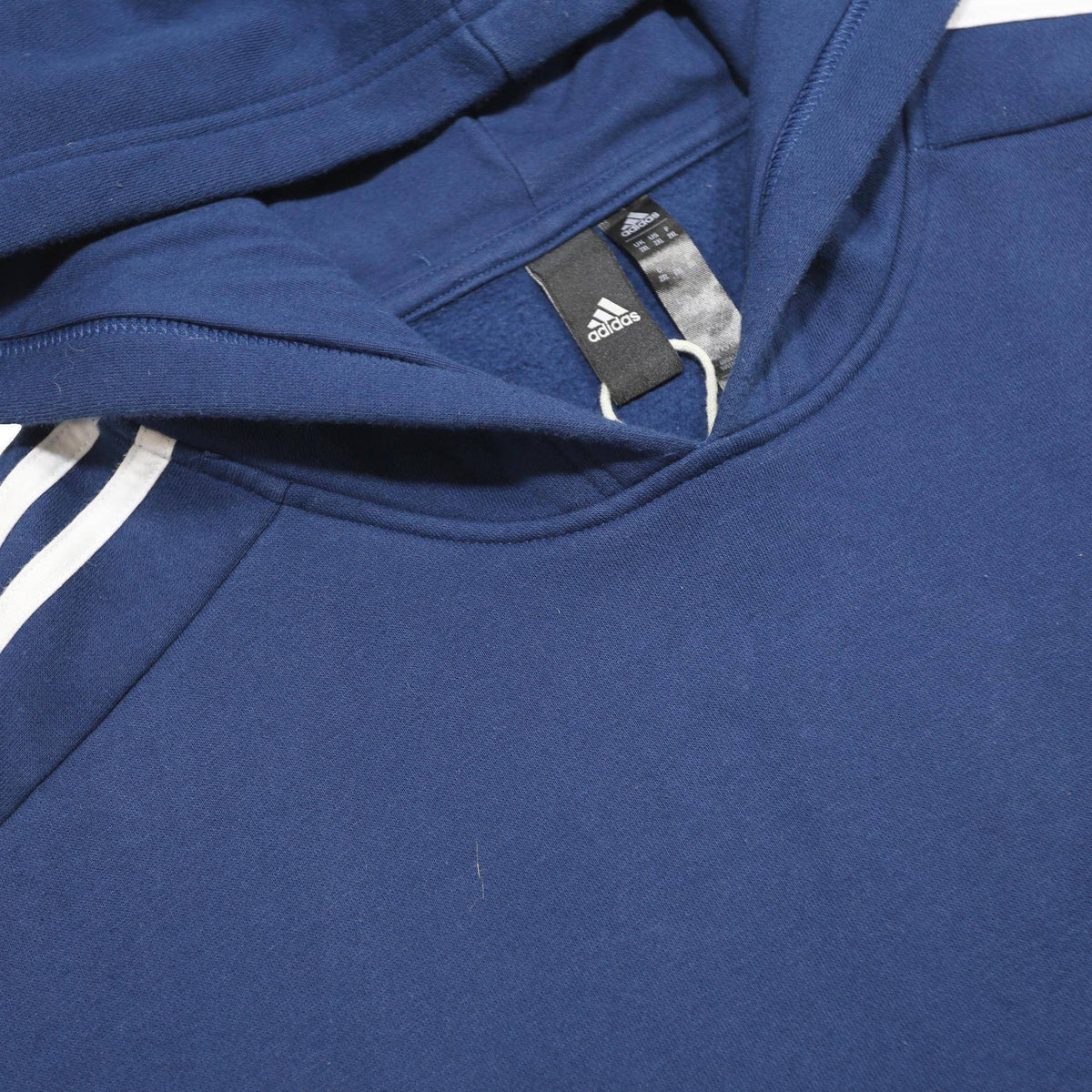 ADIDAS Mens Blue Pullover Hoodie 2XL Cotton Blend Sports Casual Sweatshirt