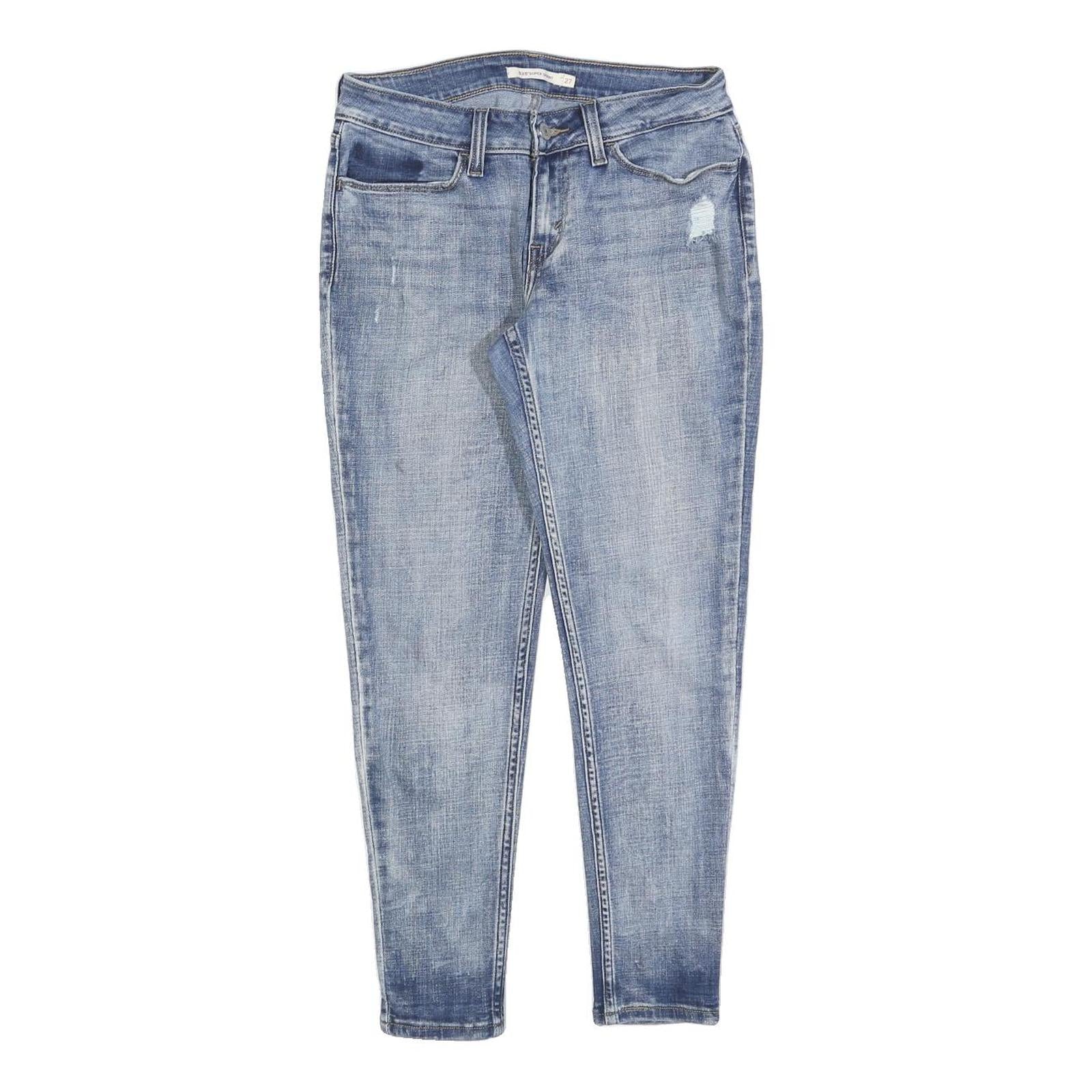 LEVI'S 535 Womens Jeans Blue Slim Skinny Denim Light W27 L26 Zip Casual Wear
