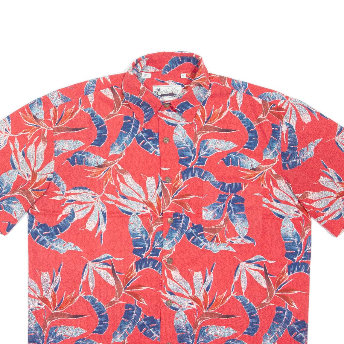 MILANO BAY Mens Shirt Red Crazy Pattern M