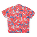 MILANO BAY Mens Shirt Red Crazy Pattern M