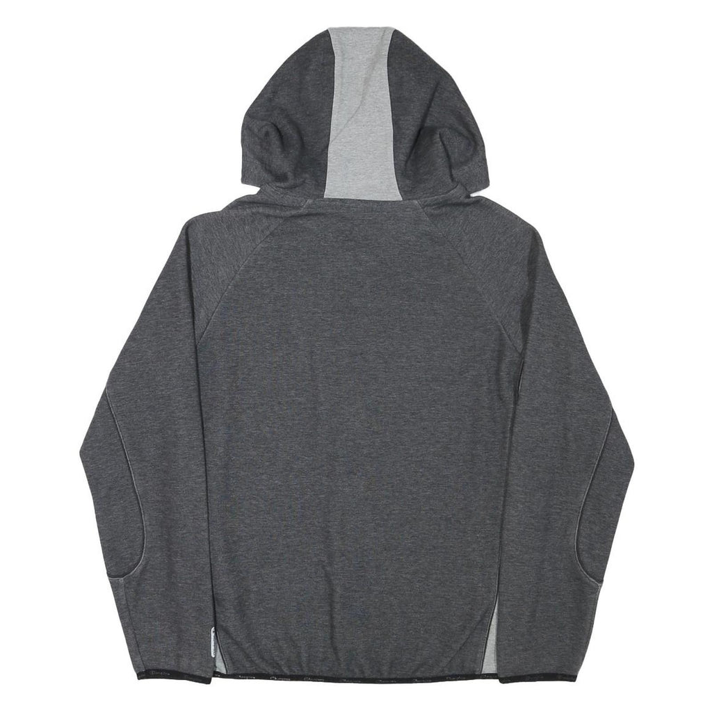CHAMPION Mens Grey Full Zip Hoodie M Cotton Blend Athletic Sweatshirt with