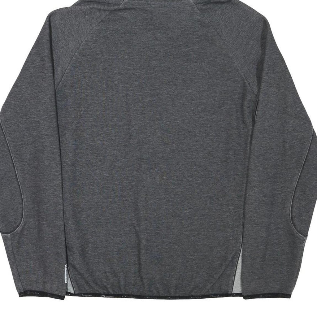 CHAMPION Mens Grey Full Zip Hoodie M Cotton Blend Athletic Sweatshirt with