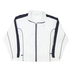PUMA Womens White & Black Polyester Blend Zip Jacket UK 16 Plain Sporty Casual