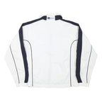 PUMA Womens White & Black Polyester Blend Zip Jacket UK 16 Plain Sporty Casual