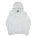 NIKE Mens Grey Pullover Hoodie L Cotton Blend Lightweight Casual Zip Up