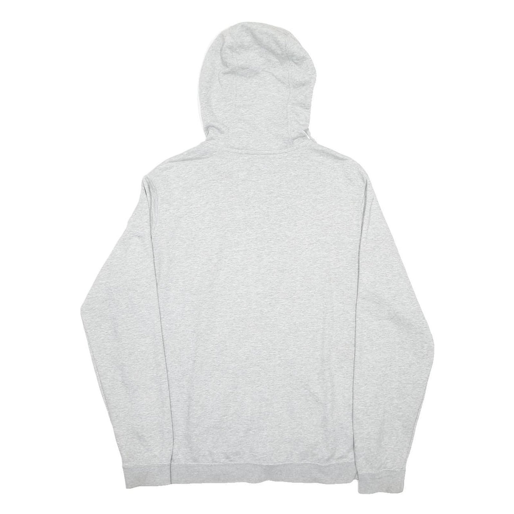 NIKE Mens Grey Pullover Hoodie L Cotton Blend Lightweight Casual Zip Up