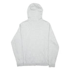 NIKE Mens Grey Pullover Hoodie L Cotton Blend Lightweight Casual Zip Up