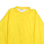 HARTWELL SPORTS Mens Yellow Button Jacket XL Polyester Plain Security Print