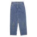 CARHARTT Blanket Lined Mens Relaxed Blue Denim Jeans W30 L32 Workwear Zip Up
