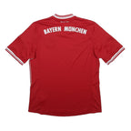 ADIDAS 2013-14 Bayern Munich Mens Red White Football Shirt L Short Sleeve V-Neck