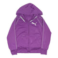 PUMA Womens Purple Zip Hoodie Jacket UK 10 Polyester Blend Plain Sporty
