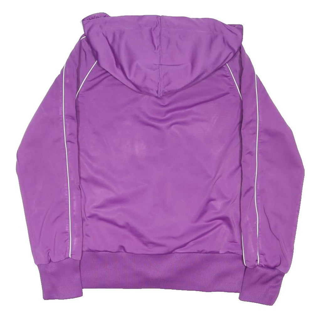 PUMA Womens Purple Zip Hoodie Jacket UK 10 Polyester Blend Plain Sporty