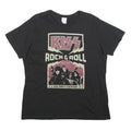 PORT & COMPANY Womens Black Kiss Rock & Roll Graphic T-Shirt XL Short Sleeve
