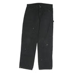 DICKIES Mens Black Regular Fit Straight Denim Jeans W34 L32 Workwear Zip Closure