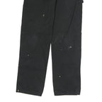 DICKIES Mens Black Regular Fit Straight Denim Jeans W34 L32 Workwear Zip Closure