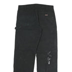 DICKIES Mens Black Regular Fit Straight Denim Jeans W34 L32 Workwear Zip Closure